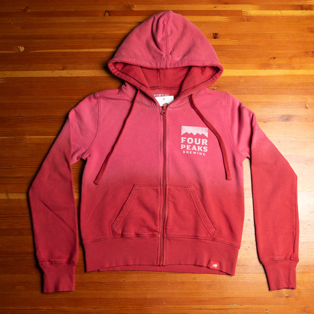 Ladies' Faded Red Zip Up