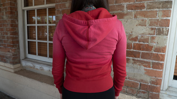 Ladies' Faded Red Zip Up